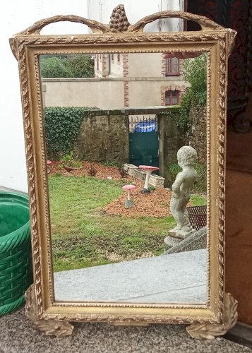 Ancien miroir cadre moulures doré fin 18 ème Siècle Antique golden mirror