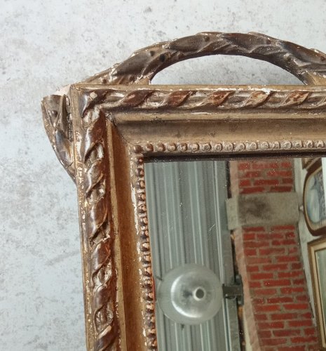 Ancien miroir cadre moulures doré fin 18 ème Siècle Antique golden mirror