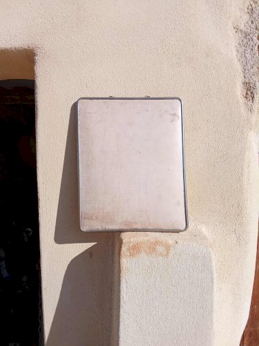 Ancien miroir de barbier. 23.7 X 29.5 cm.