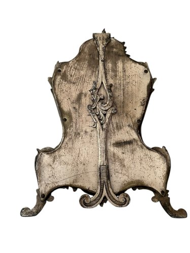 Ancien Miroir De Table bronze baroque XIXe siècle Floral Rococo Decoration