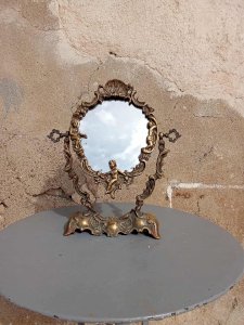 Ancien miroir de table psyché