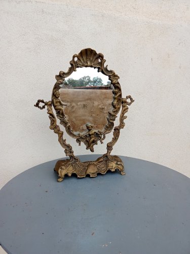 Ancien miroir de table psyché