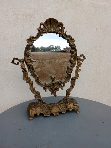 Ancien miroir de table psyché