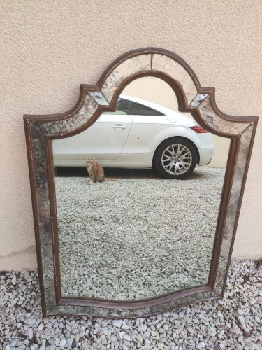 Ancien miroir en stuc