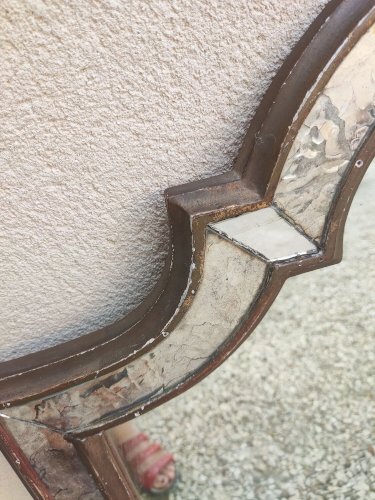 Ancien miroir en stuc