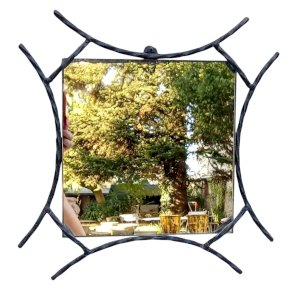 Old Wrought Iron Vintage Mirror