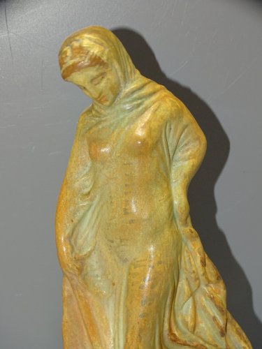 -ANCIEN MOULAGE du LOUVRE TANAGRA DANSEUSE de TITEUX SOUVENIR PARIS COLLECTION D