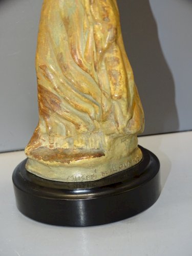 -ANCIEN MOULAGE du LOUVRE TANAGRA DANSEUSE de TITEUX SOUVENIR PARIS COLLECTION D