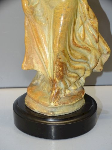 -ANCIEN MOULAGE du LOUVRE TANAGRA DANSEUSE de TITEUX SOUVENIR PARIS COLLECTION D