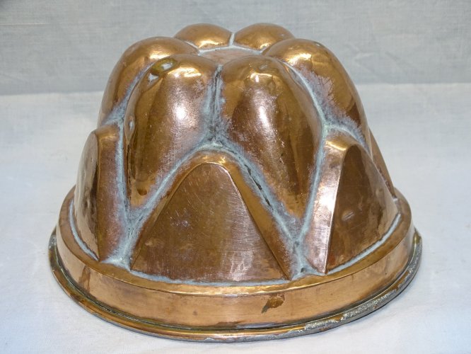 -ANCIEN MOULE A GATEAU EN CUIVRE étamé à l'intérieur Belle déco Cuisine     D