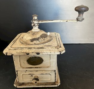 Vintage Painted Peugeot Coffee Mill Decoration