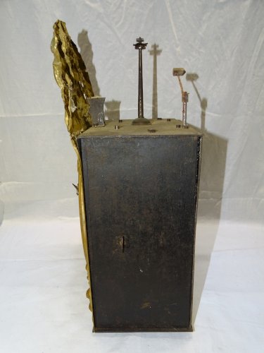 -ANCIEN MOUVEMENT HORLOGE COMTOIS 1 MOIS CADRAN FLEURI E BERGEON à LA COURONNE D