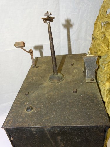 -ANCIEN MOUVEMENT HORLOGE COMTOIS 1 MOIS CADRAN FLEURI E BERGEON à LA COURONNE D