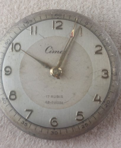 Ancien mouvement / mécanisme + cadran de montre Cimex