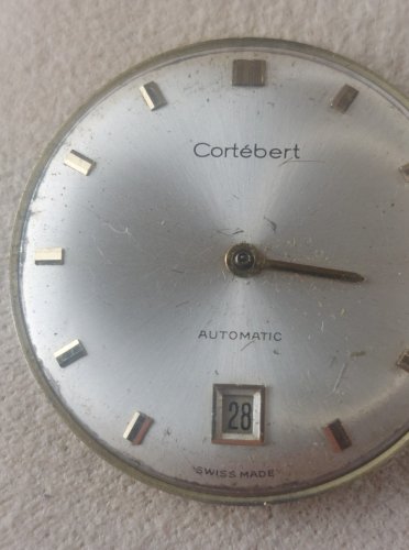 Ancien mouvement / mécanisme + cadran de montre Cortébert automatic cal 298