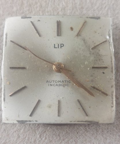 Ancien mouvement / mécanisme + cadran de montre Lip automatic R147