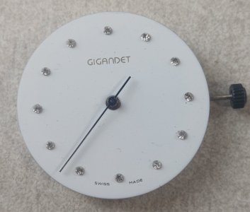 Vintage movement/mechanism + Quartz watch dial Gigandet, Harley Ronda