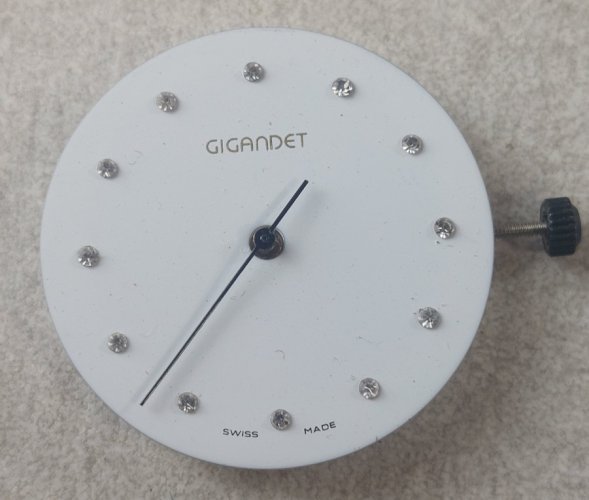 Ancien mouvement / mécanisme + cadran de montre Quartz Gigandet, Harley Ronda