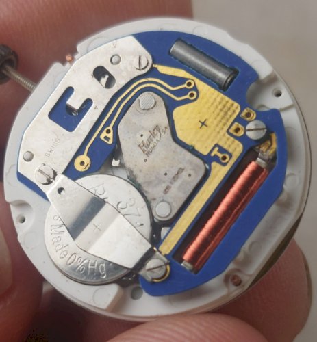 Ancien mouvement / mécanisme + cadran de montre Quartz Gigandet, Harley Ronda