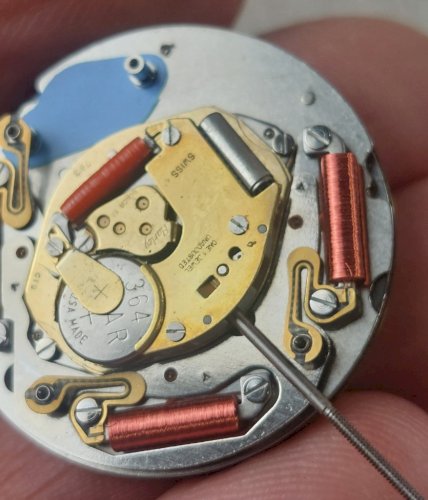 Ancien mouvement / mécanisme + cadran de montre Quartz Gigandet,  Ronda 763