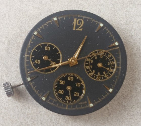 Ancien mouvement / mécanisme + cadran de montre Quartz, Harley Ronda 763