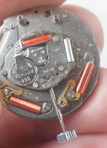 Ancien mouvement / mécanisme + cadran de montre Quartz, Harley Ronda 763