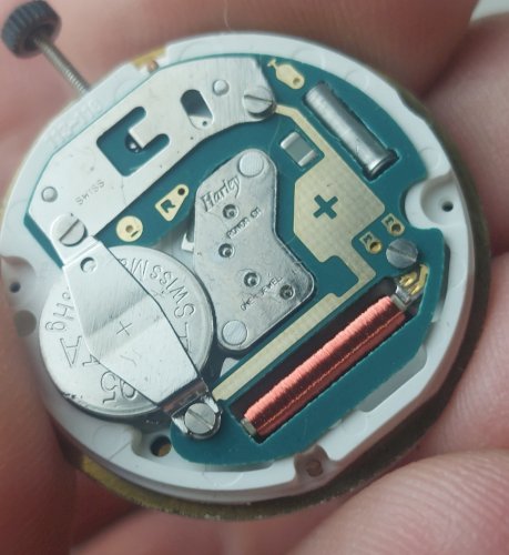 Ancien mouvement / mécanisme + cadran de montre Quartz Otmar Alt, Ronda 8A