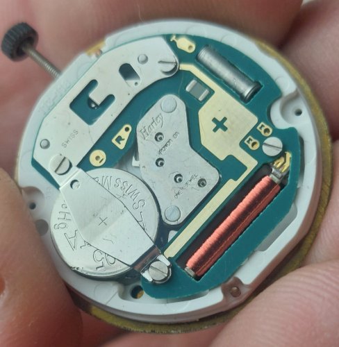 Ancien mouvement / mécanisme + cadran de montre Quartz Otmar Alt, Ronda 8A