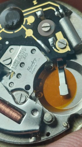 Ancien mouvement / mécanisme + cadran de montre Quartz USA Ten, Harley Ronda 375