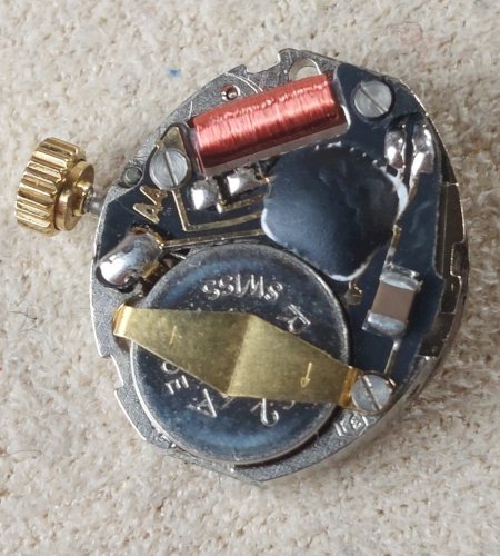 Ancien mouvement / mécanisme + cadran de montre Quartz, Vendome