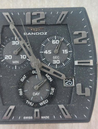 Ancien mouvement / mécanisme + cadran de montre Sandoz,  ISA 8172