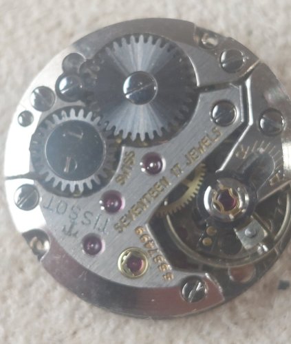 Ancien mouvement / mécanisme + cadran de montre Tissot