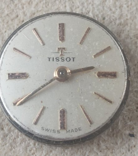 Ancien mouvement / mécanisme + cadran de montre Tissot