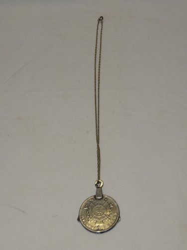 -ANCIEN ONGLIER ELOI PERNET PIECE 5 FRANCS NAPOLEON III ARGENT Poinç. SANGLIER D