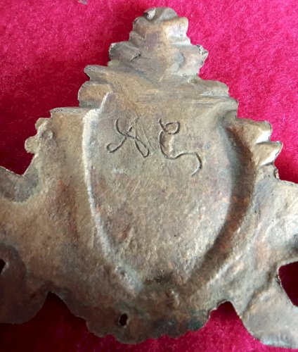 Ancien Ornement Fronton meuble Décor Noeud old bronze furniture ornament