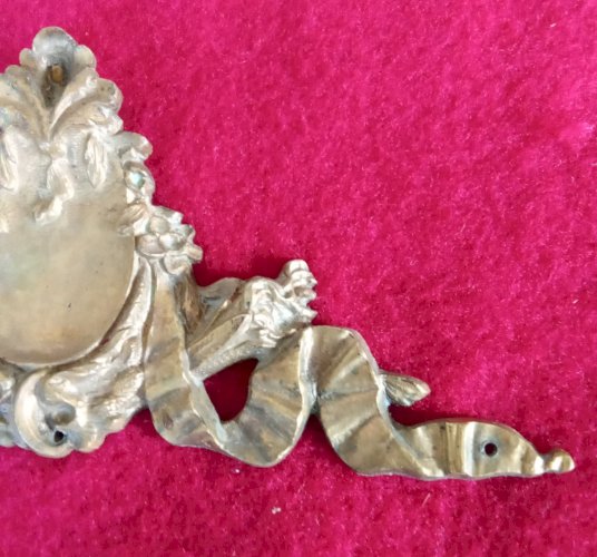 Ancien Ornement Fronton meuble Décor Noeud old bronze furniture ornament