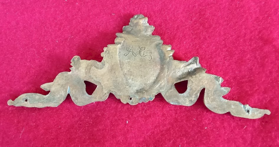 Ancien Ornement Fronton meuble Décor Noeud old bronze furniture ornament