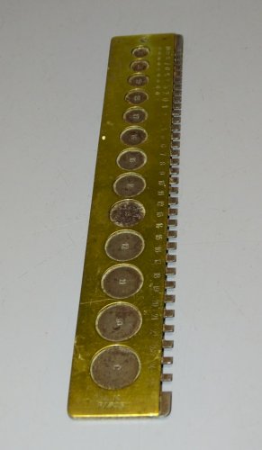 -ANCIEN OUTIL D'HORLOGER ECHELLE de MONTANDON Gravée A.M. PARIS COLLECTION    D