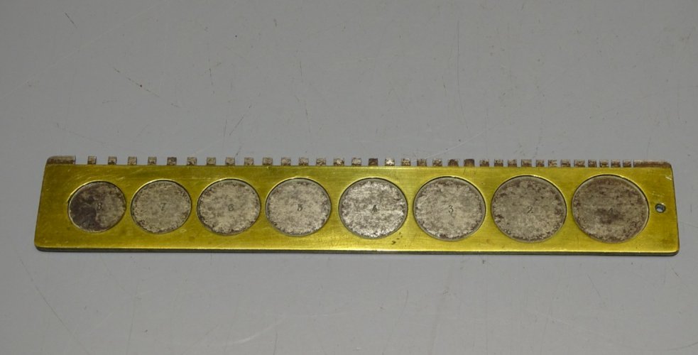 -ANCIEN OUTIL D'HORLOGER ECHELLE de MONTANDON Gravée A.M. PARIS COLLECTION    D