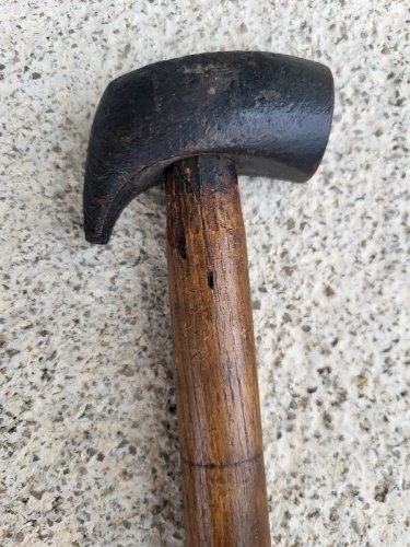 ANCIEN OUTIL MARTEAU BROCHOIR HAMMER MARECHAL FERRAND EN BOIS ET METAL N° 11