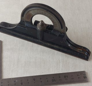 Ancien outil / tête de rapporteur, Starrett 490, USA