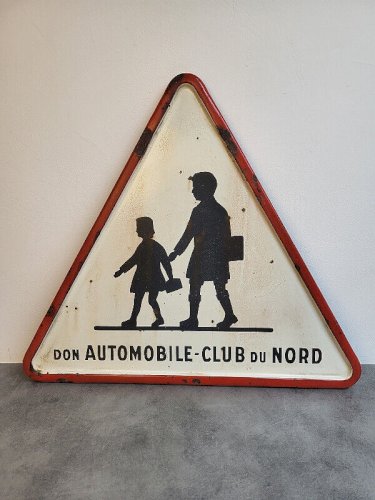 ANCIEN PANNEAU SIGNALETIQUE DON AUTOMOBILE CLUB DU NORD