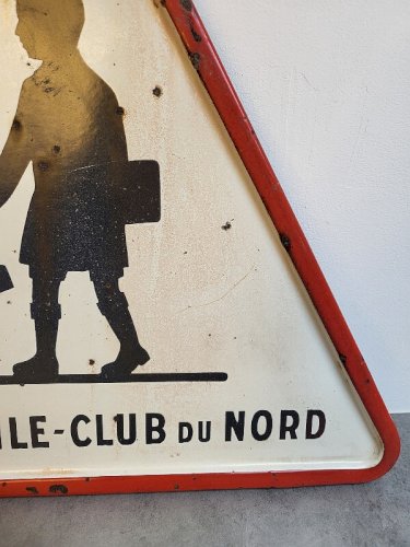ANCIEN PANNEAU SIGNALETIQUE DON AUTOMOBILE CLUB DU NORD