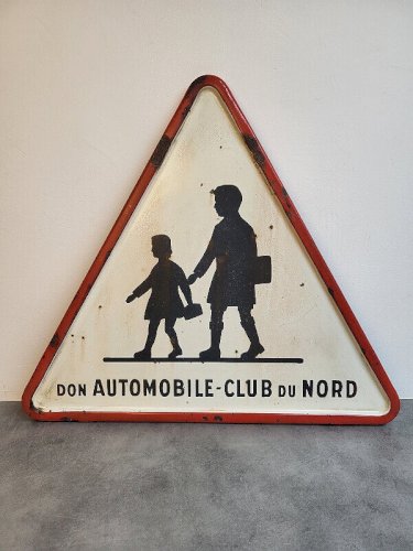 ANCIEN PANNEAU SIGNALETIQUE DON AUTOMOBILE CLUB DU NORD