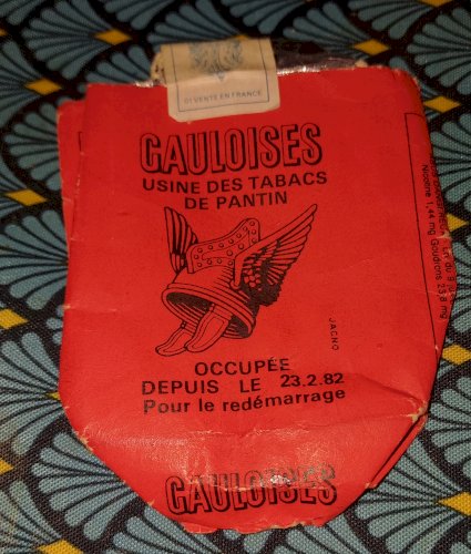  !  Ancien Paquet Cigarettes Gauloises Pantinoises/CGT/Travailleurs En Lutte/