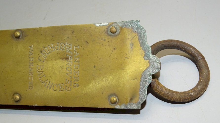 -ANCIEN PESON 80 Kg LANDERS IMPROVED SPRING BALANCE LAITON COLLECTION BALANCE  D