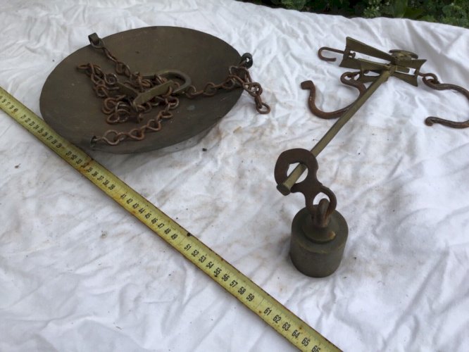 ANCIEN PESON BALANCE ROMAINE avec plateau 
