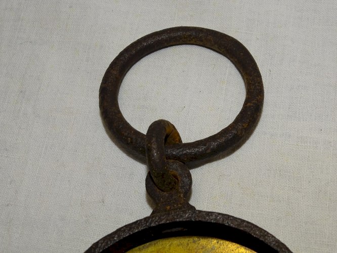 -ANCIEN PESON OVALE A DOUBLE PESEE XIXe fer forgé COLLECTION Déco CUISINE    D