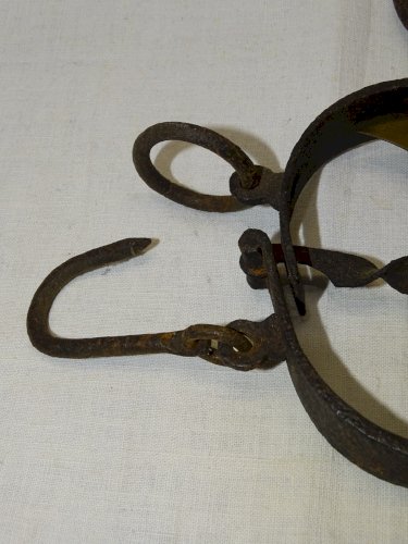 -ANCIEN PESON OVALE A DOUBLE PESEE XIXe fer forgé COLLECTION Déco CUISINE    D