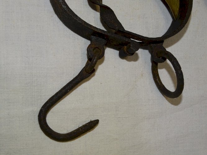 -ANCIEN PESON OVALE A DOUBLE PESEE XIXe fer forgé COLLECTION Déco CUISINE    D